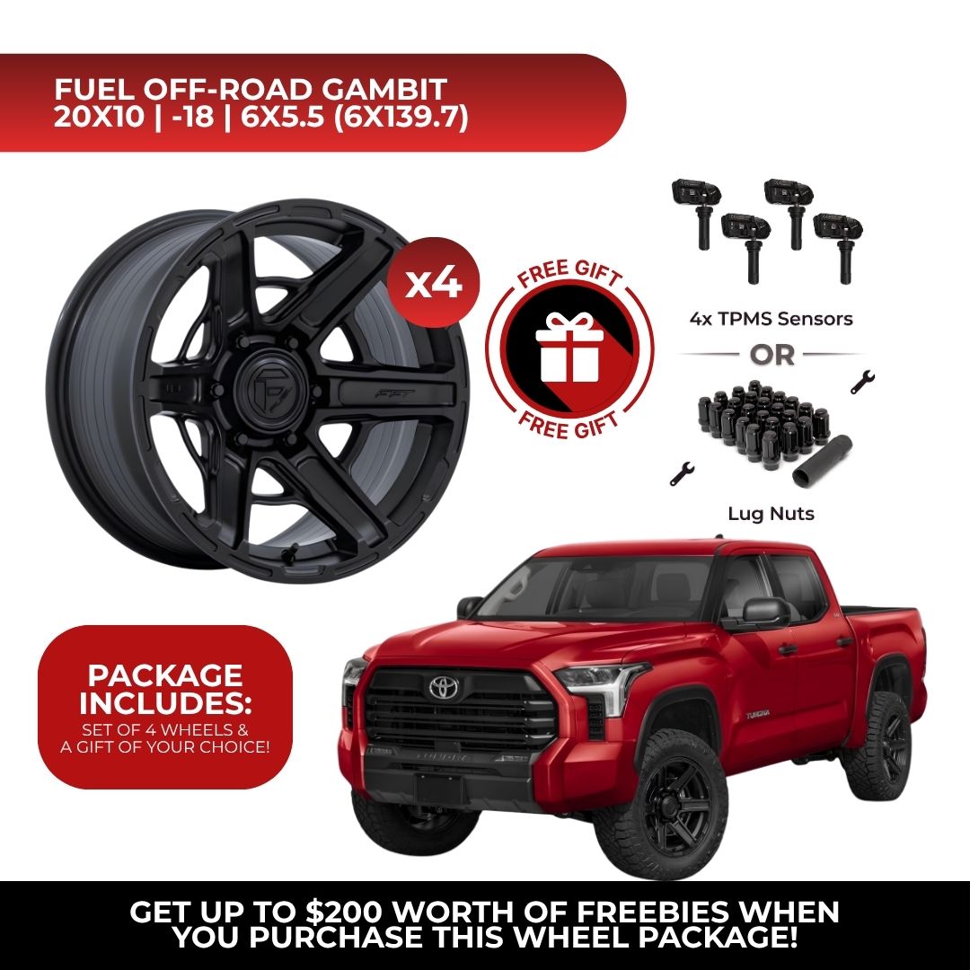 Fuel FC892 Gambit 20x10 6x139.7 4pcs | Fits Toyota Tundra | Free TPMS Sensors or Lug Nuts