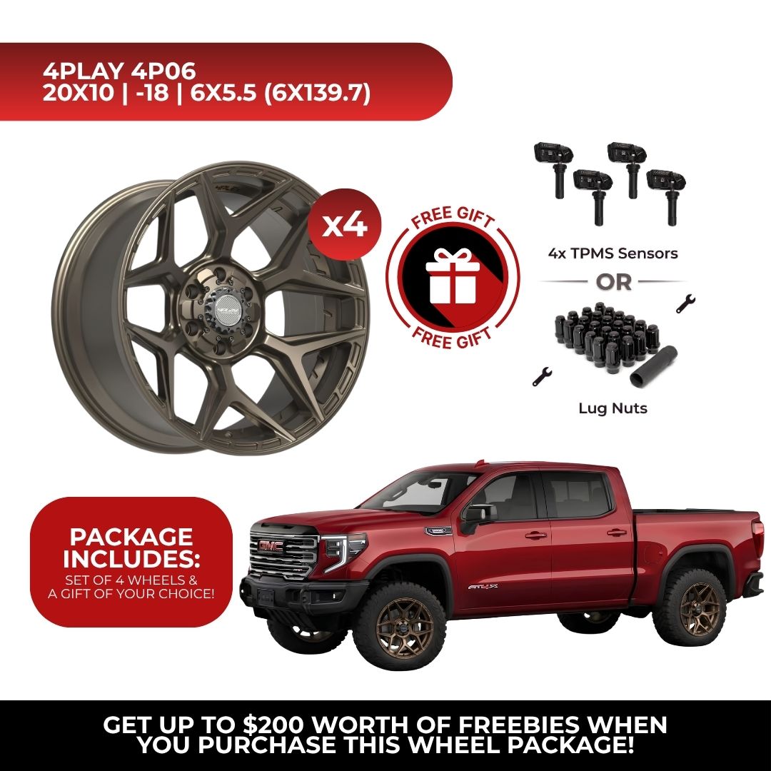 4Play 4P06 20x10 6x139.7 Bronze 4pcs | Fits GMC Sierra 1500 | Free TPMS Sensors or Lug Nuts