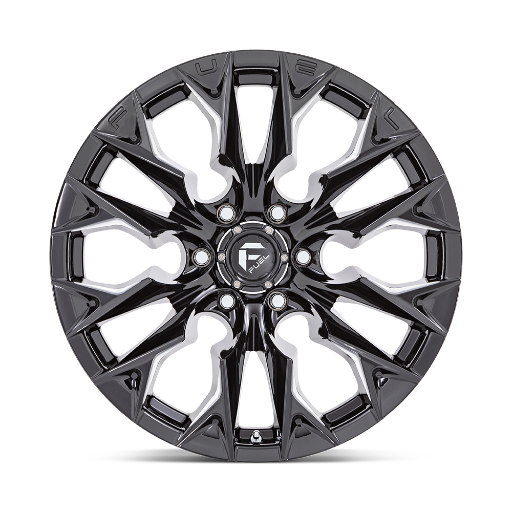 Fuel 1PC D803 FLAME 22X12 -44 6X139.7 GLOSS BLACK MILLED