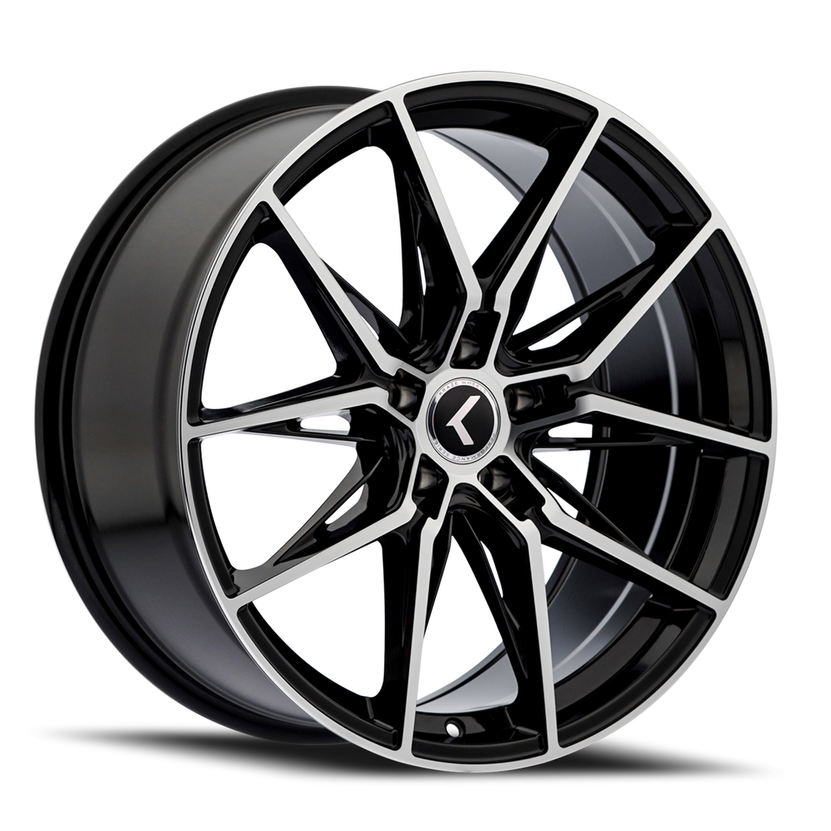 Kraze KR196 Evolve - 19x8.5 40mm 5x112 Gloss Black Machined Wheel | KR196-9845BM40
