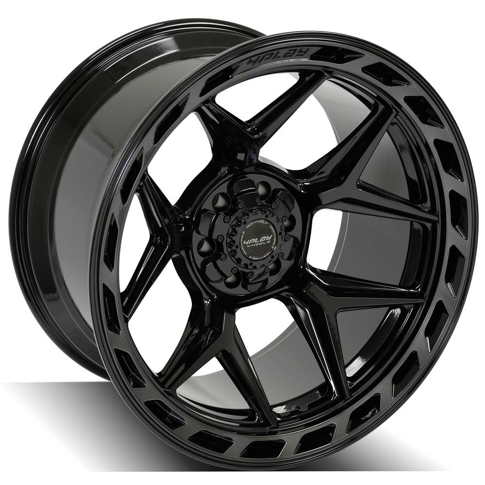 4Play 4P55 20x10 -18 6x135/6x139.7 Gloss Black Brushed