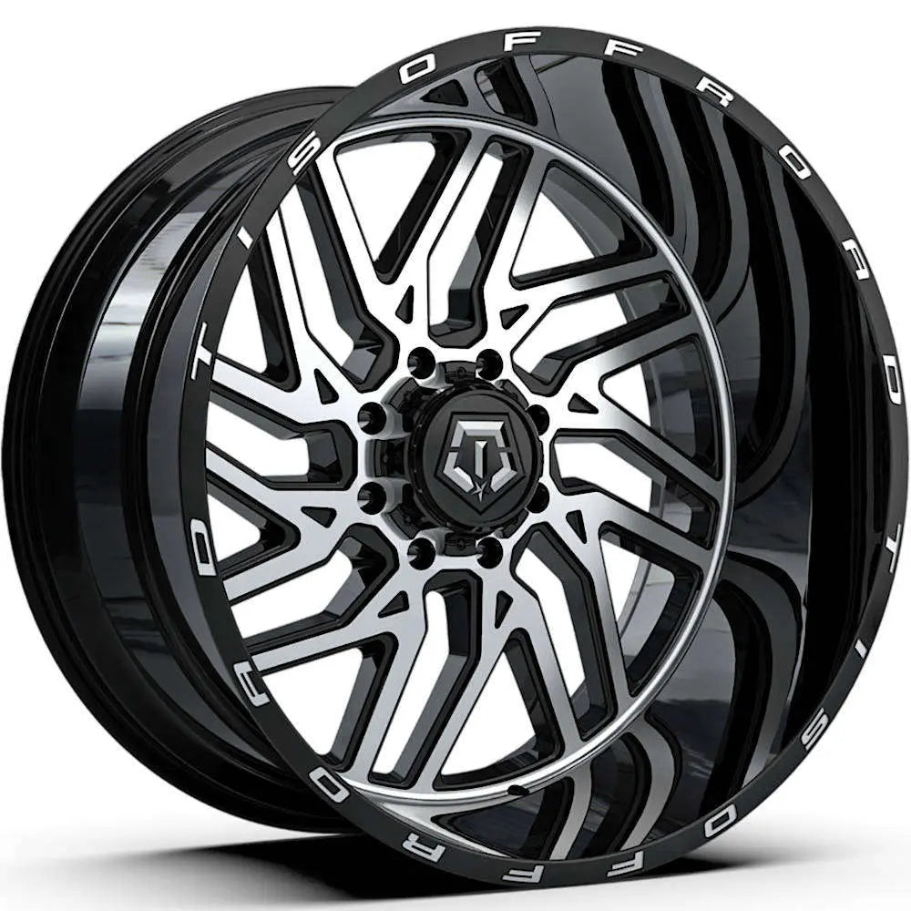 TIS 544MB 22x12 -44 8x6.5 Gloss Black with Machined Spoke Faces 5544MB-2228144