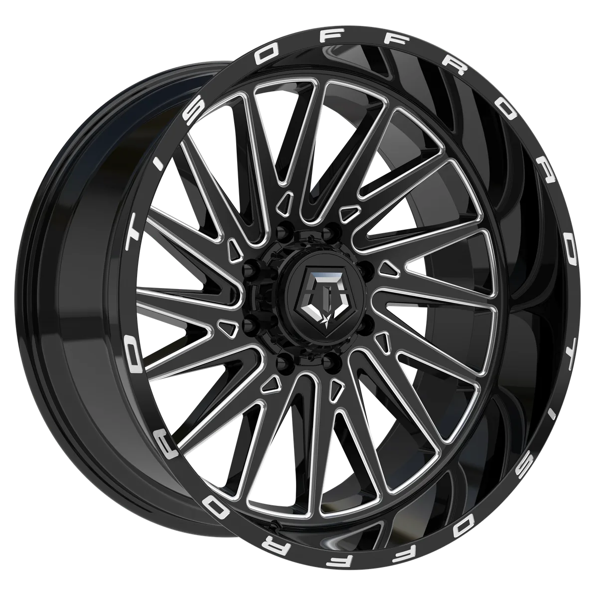 TIS 547BM 20X9 +00 8x6.50 Gloss Black Milled