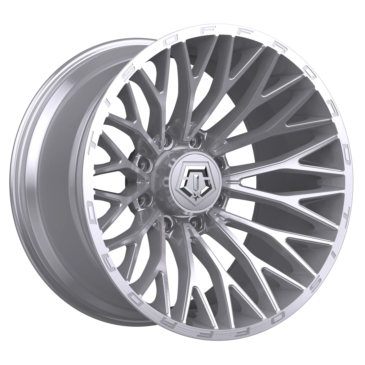 TIS 566BSM 20X10 -24 6x5.50 Brushed Silver Milled