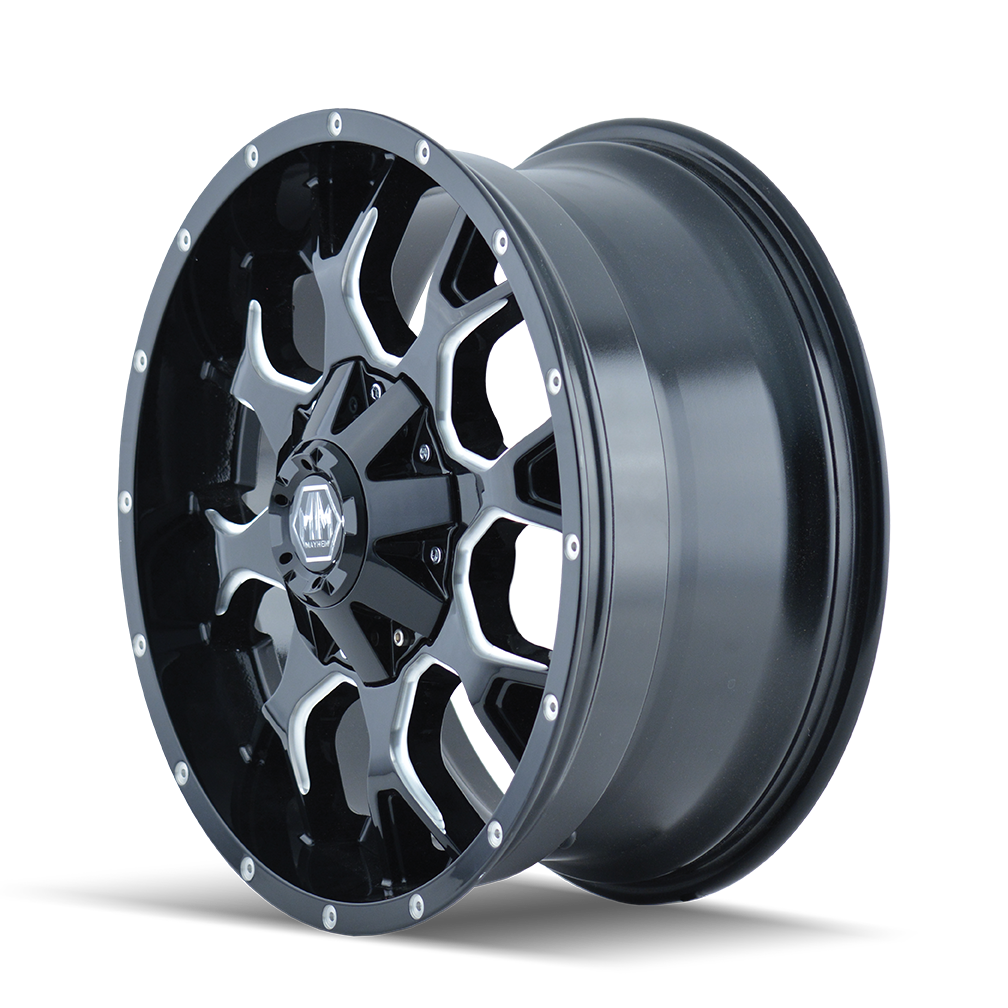 Mayhem 8015 Warrior 20x9 +18mm 8x180 Black and Milled