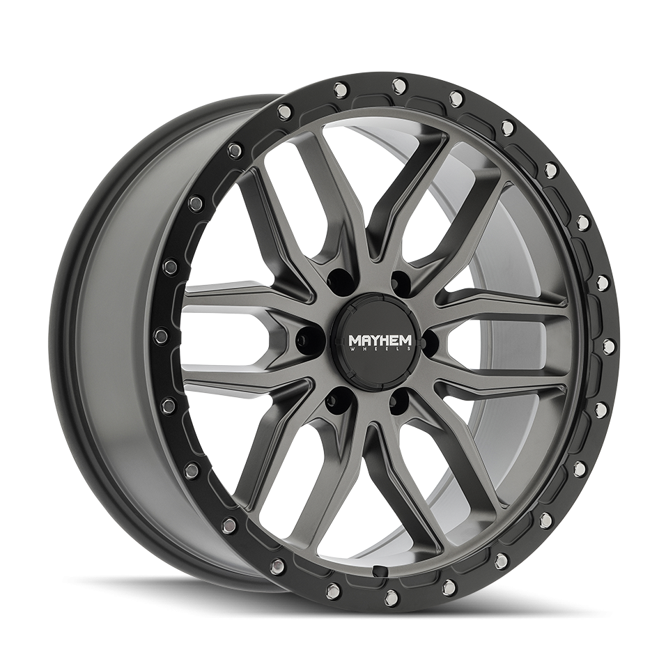 Mayhem 8310 - 20x9 0mm 6x139.7 Matte Gunmetal Black Lip Wheel | 8310-2983MGT
