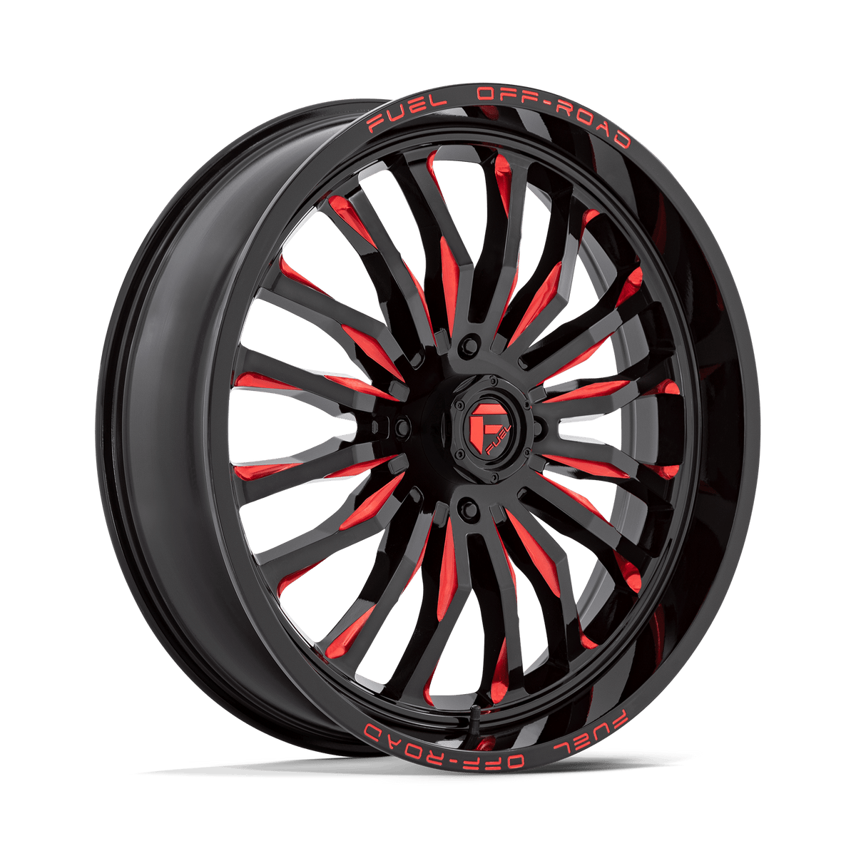 FUEL UTV D822 ARC UTV 24X7 13 4X137 GLOSS BLACK MILLED RED