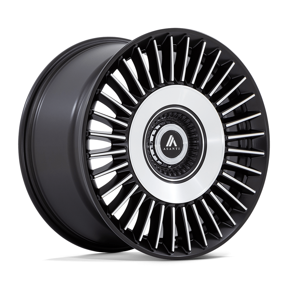 ASANTI BLACK ABL-40 TIARA 22X10.5 45 5X108/5X114.3 SATIN BLACK WITH BRIGHT MACHINED FACE