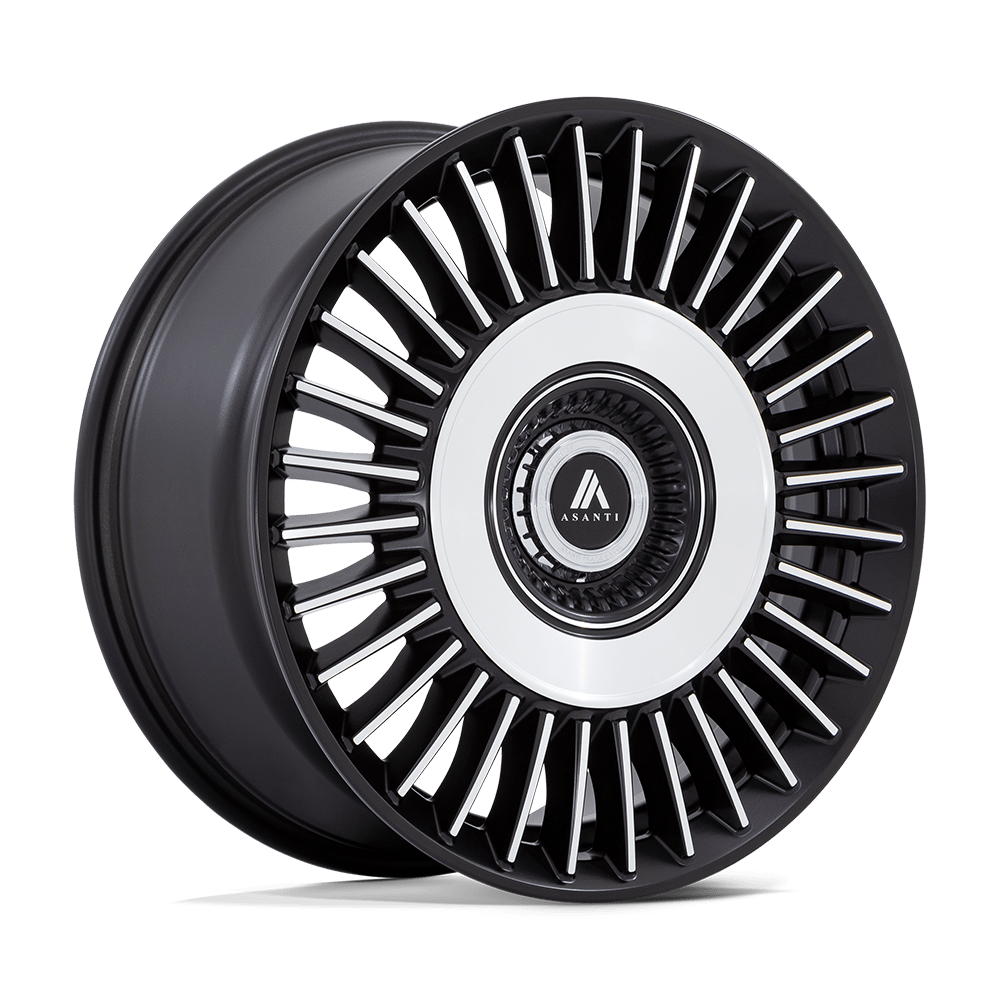 ASANTI BLACK ABL-40 TIARA 20X9 45 5X108/5X112 SATIN BLACK WITH BRIGHT MACHINED FACE