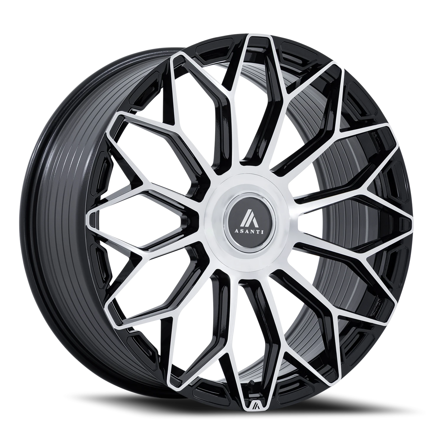 Asanti Black AB051 ENVOY - 20x10.5 38mm 5x112, 5x120 Gloss Black Machined Wheel | AB051BD20055N38