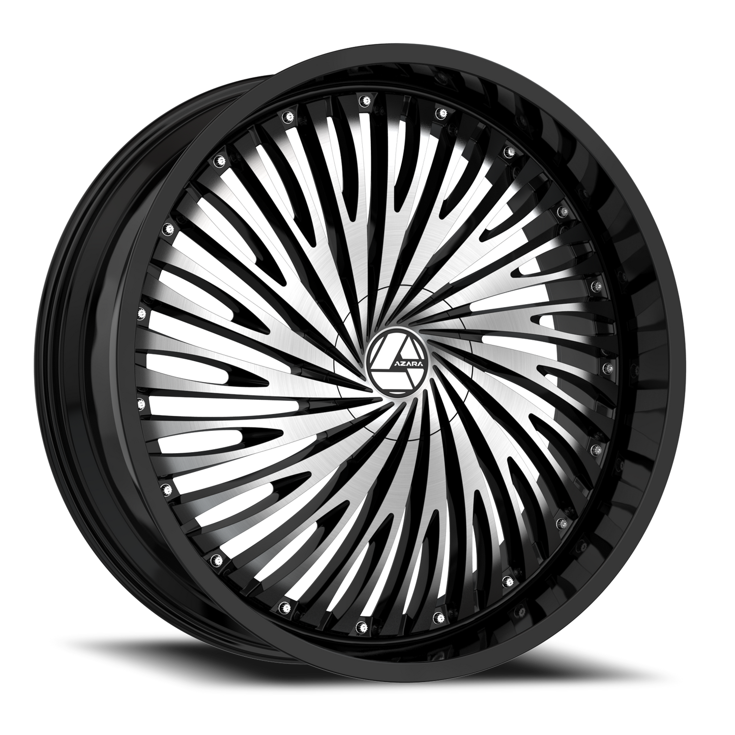 AZARA AZA-526 30X9.5 22 6X135/6X139.7 GLOSS BLACK & MACHINED