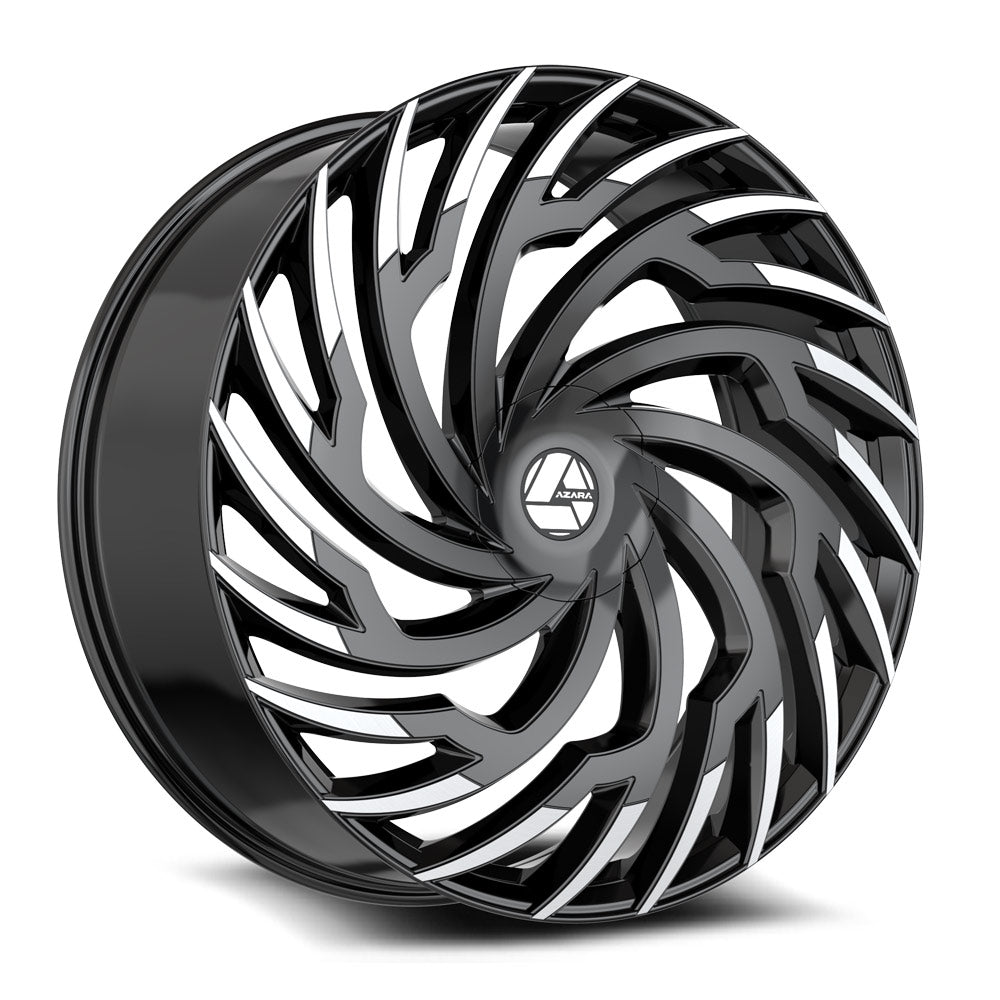 AZARA AZA-536 18X8 35 5X114.3/5X120 GLOSS BLACK & MACHINED