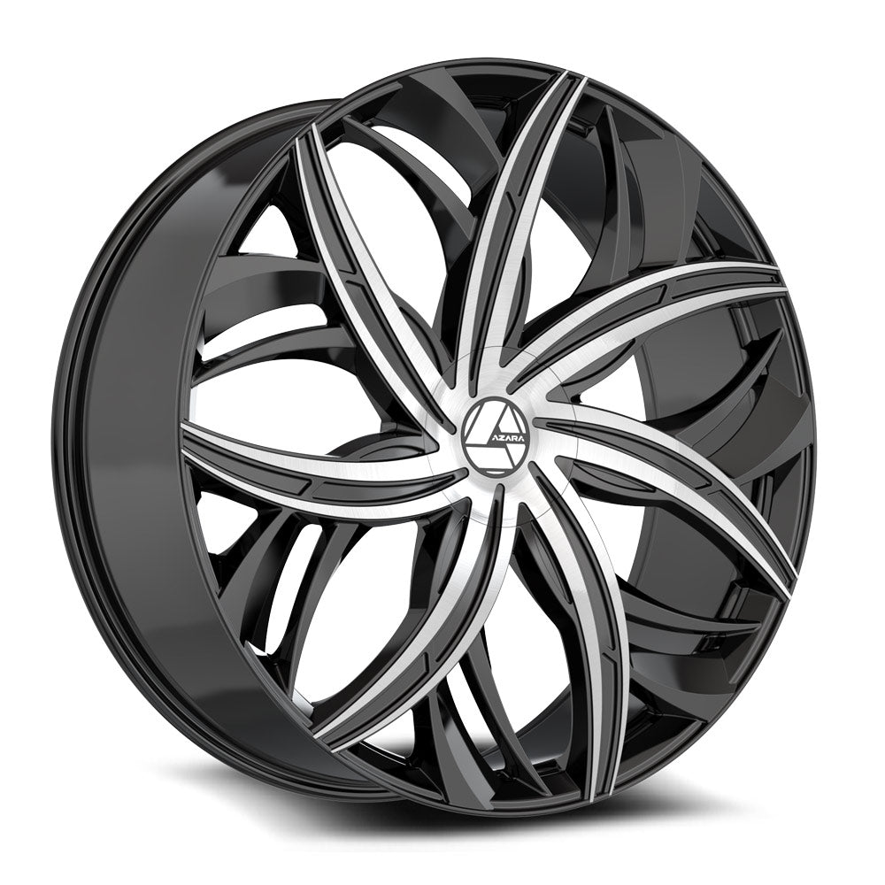 AZARA AZA-541 18X8 35 5X112/5X114.3 GLOSS BLACK & MACHINED