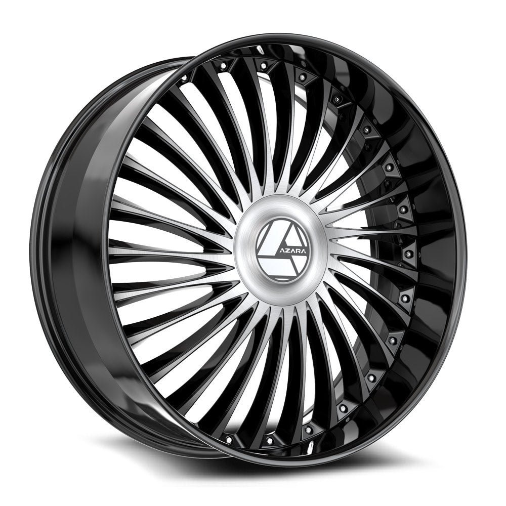 AZARA AZX-103 18X8.0 35 5X114.3/5X120 GLOSS BLACK & MACHINED
