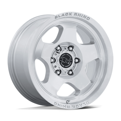 BLACK RHINO HARD ALLOYS BR031 SOL 17X8 20 6X139.7 GLOSS SILVER W/ MACHINED FACE