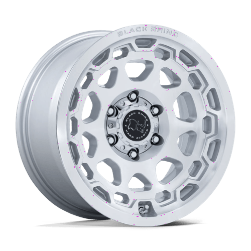 BLACK RHINO HARD ALLOYS BR026 CONGO 17X8.5 0 6X139.7 GLOSS SILVER W/ MACHINED FACE