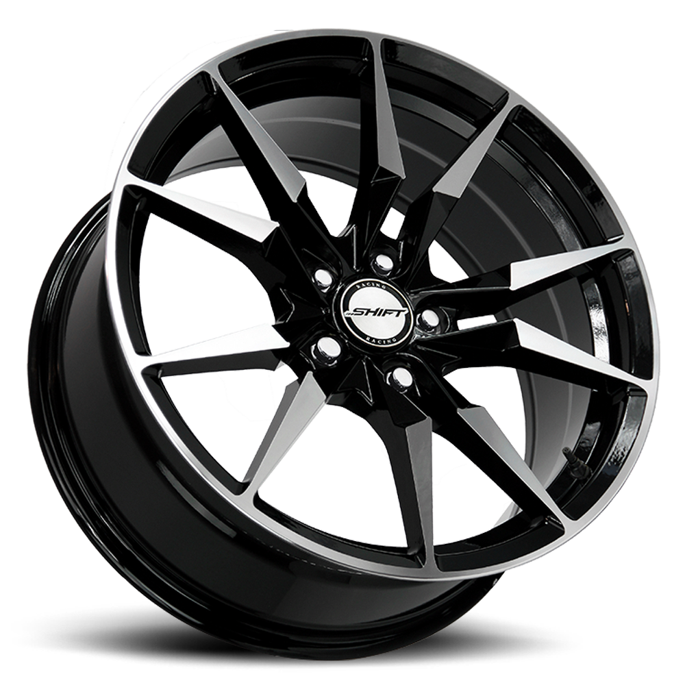 SHIFT H29 BLADE 18X8 35MM 5X114.3 GLOSS BLACK MACHINED | H29851435GBM