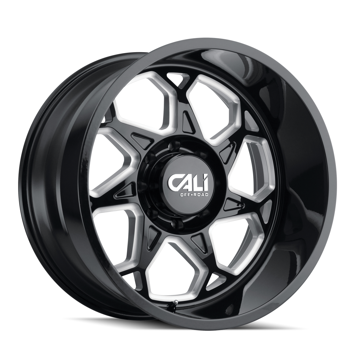 CALI OFF-ROAD SEVENFOLD 9111 20X10 -25MM 5x127 78.1MM GLOSS BLACK/MILLED SPOKES