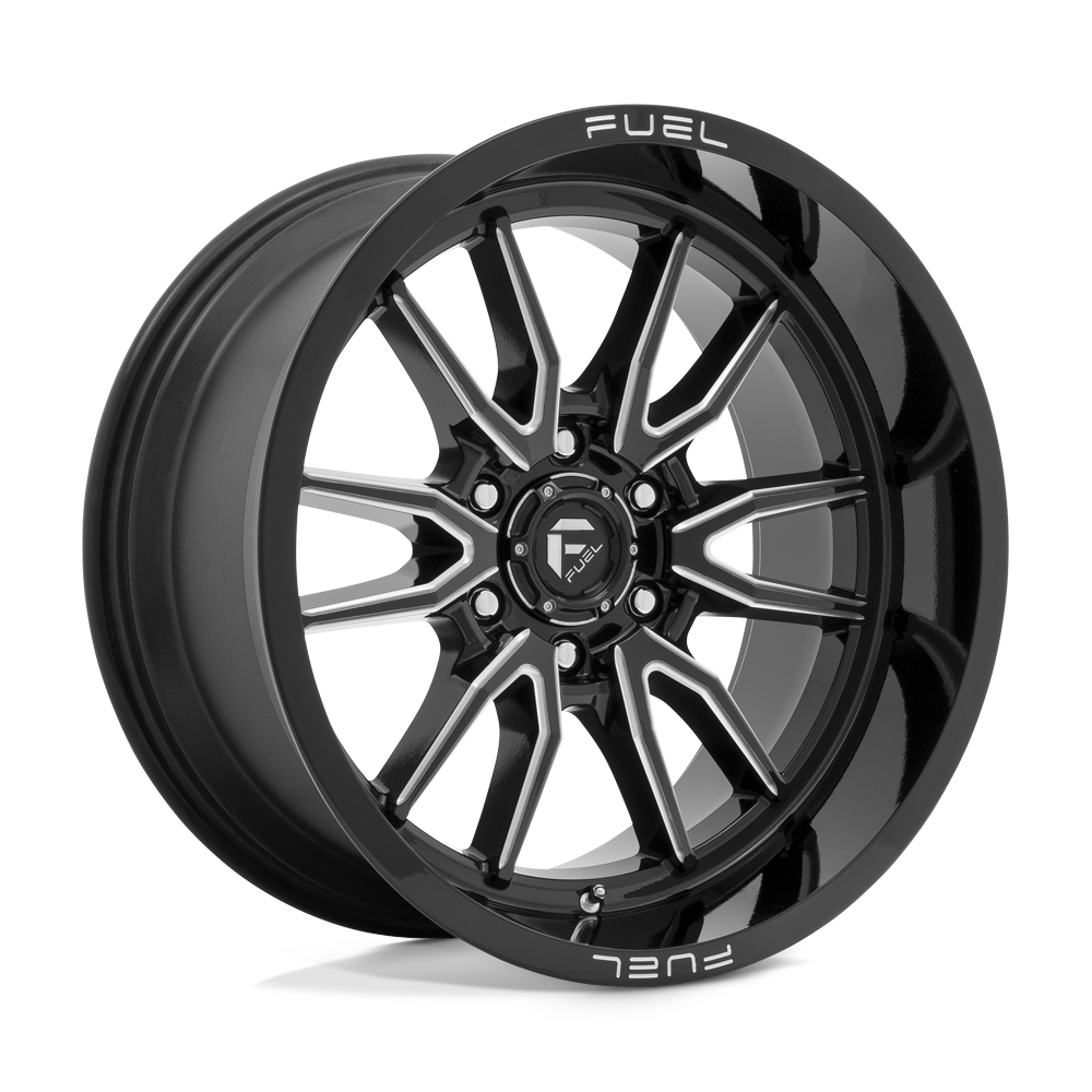 FUEL 1PC D761 CLASH 20X9 1 8X180/8X7.1 GLOSS BLACK MILLED