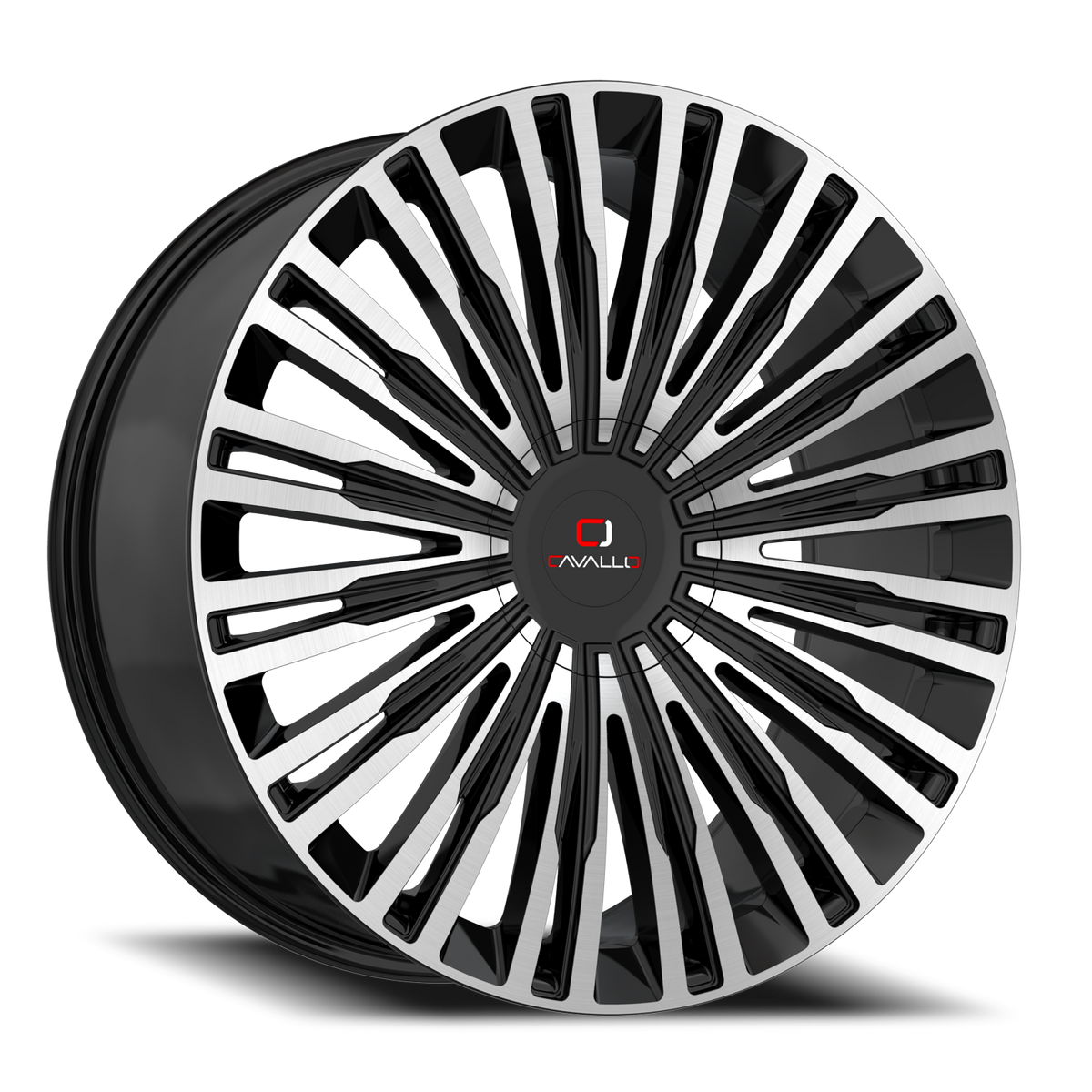 CAVALLO CLV-48 22X9.5 15 5X115/5X120 GLOSS BLACK & MACHINED