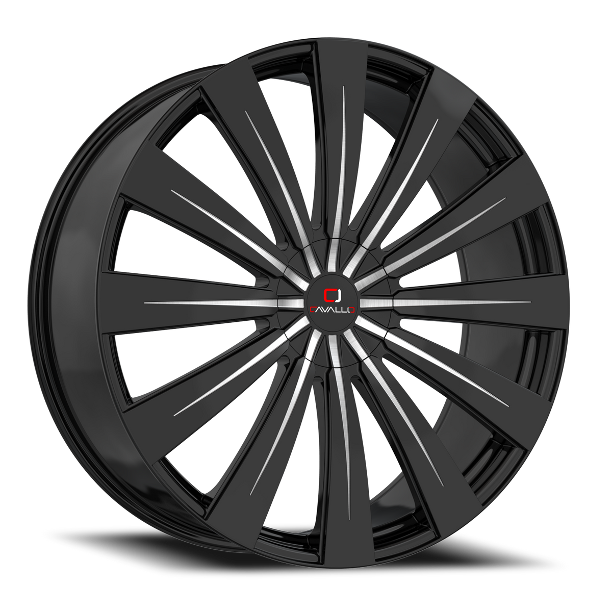 CAVALLO CLV-49 22X9.5 25 6X135/6X139.7 GLOSS BLACK & MACHINED