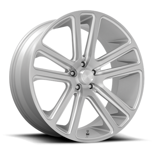 DUB 1PC S257 FLEX 24X10 30 6X135/6X5.3 Gloss Silver Brushed Face