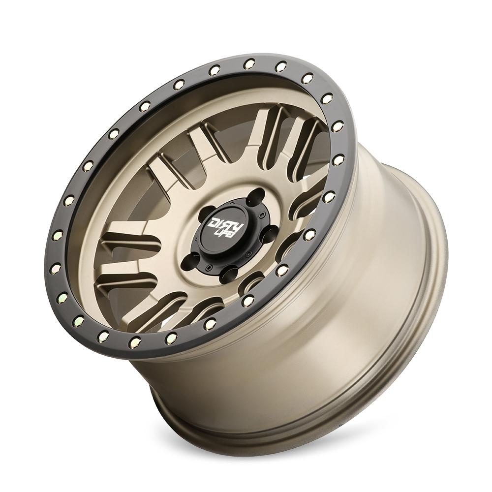 DIRTY LIFE CANYON PRO 9309 17X9 -12 5x127 SATIN GOLD W/SIMULATED RING
