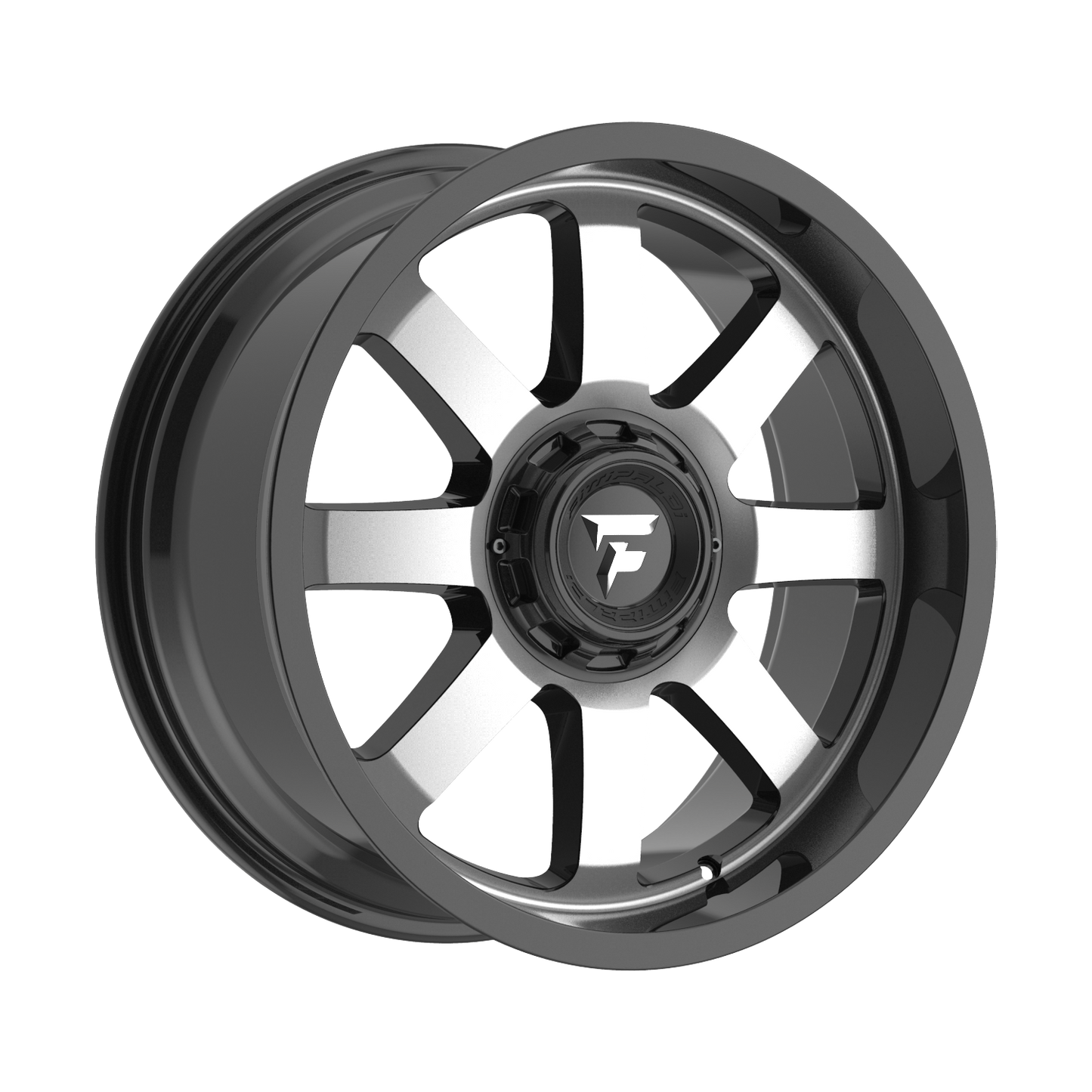 Fittipaldi FA16 20X9 +12 8x180 Gloss black machined