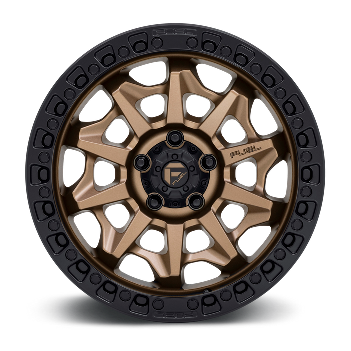 Fuel 1PC D696 COVERT 18X9 -12 6X139.7/6X5.5 MATTE BRONZE BLACK BEAD RING