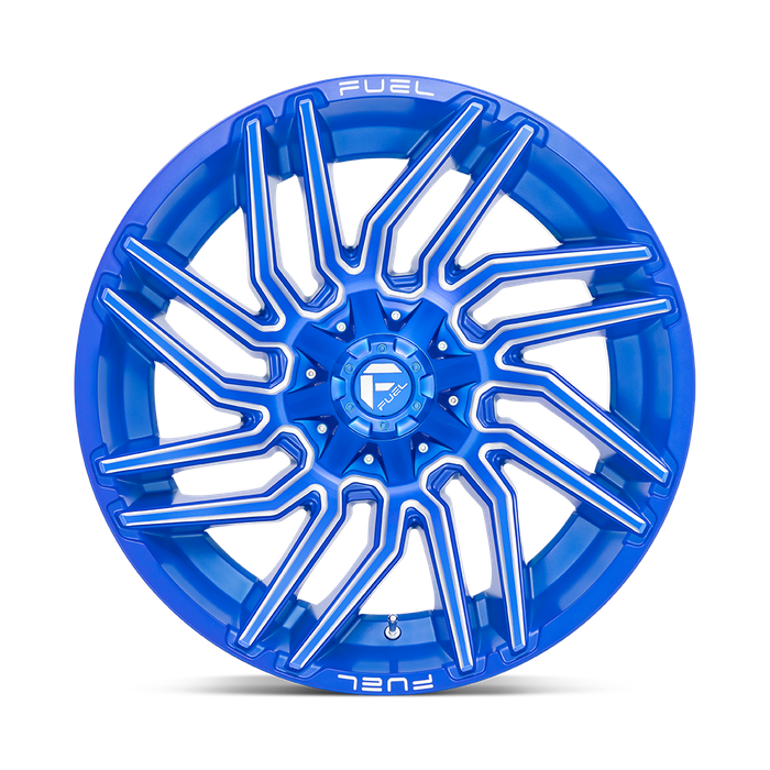 Fuel 1PC D774 TYPHOON 22X12 -44 8X180/8X7.1 Anodized Blue Milled