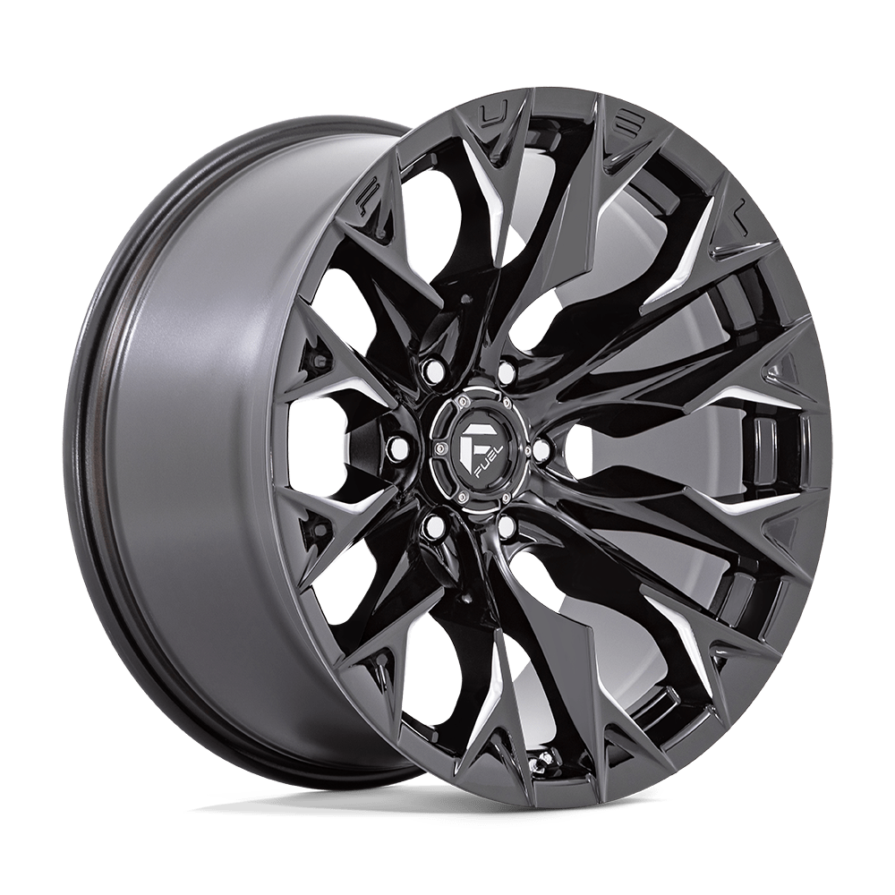 FUEL 1PC D803 FLAME 20X9 1 5X139.7 GLOSS BLACK MILLED
