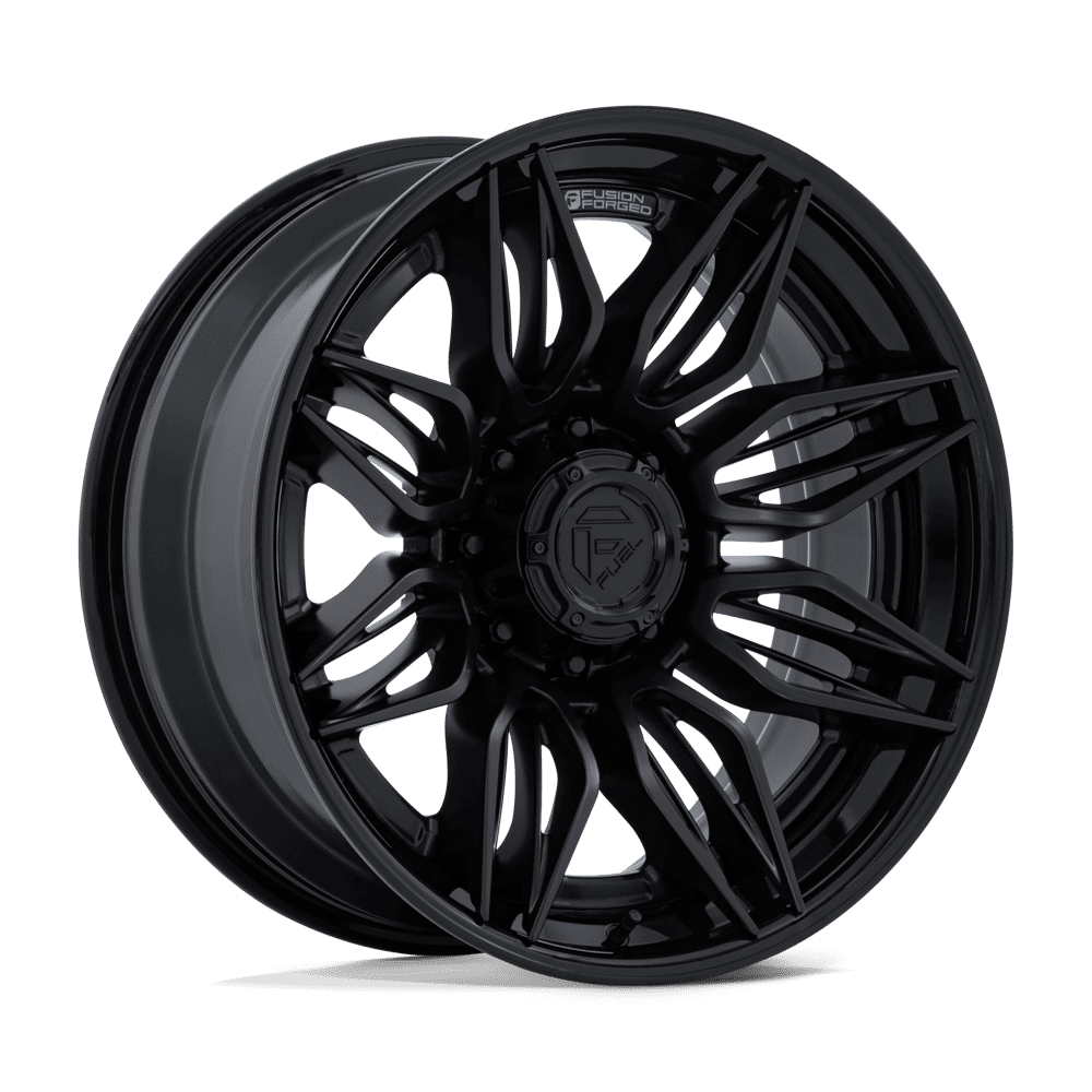 Fuel 1Pc FC404 MUTINY - 22x10 -18mm 8x180 MATTE BLACK W/ GLOSS BLACK LIP Wheel | FC404MX22108818N