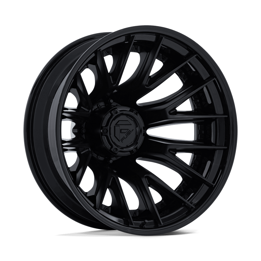 Fuel 1Pc D406 CATALYST DUALLY - 24x8.25 -221mm 8x210 MATTE BLACK W/ GLOSS BLACK LIP Wheel | D40624829335