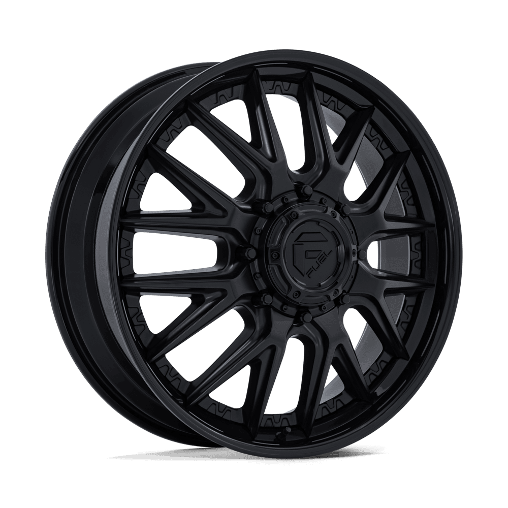 Fuel 1Pc D406 CATALYST DUALLY - 24x8.25 105mm 8x200 MATTE BLACK W/ GLOSS BLACK LIP Wheel | D406248292