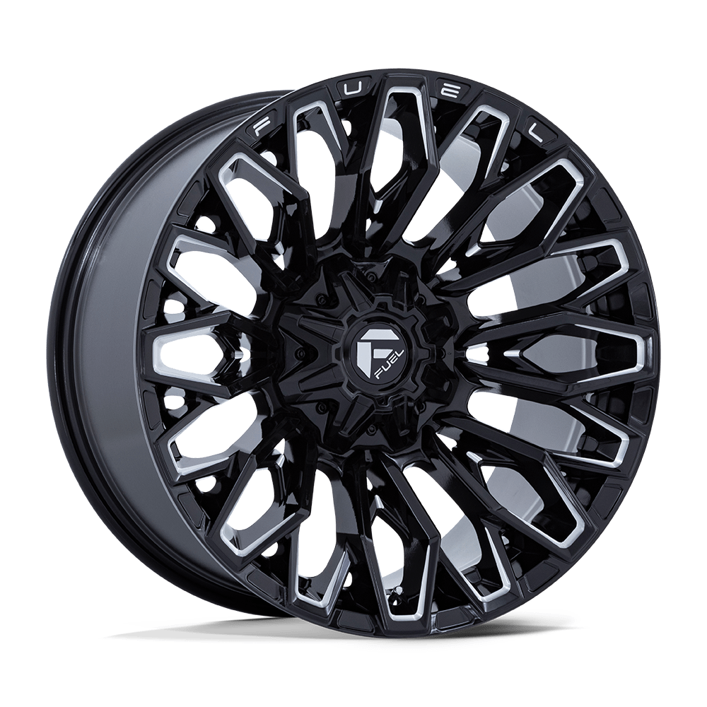 Fuel 1Pc FC865 STRIKE - 22x10 -18mm 8x165.1 GLOSS BLACK MILLED Wheel | FC865BE22108018N