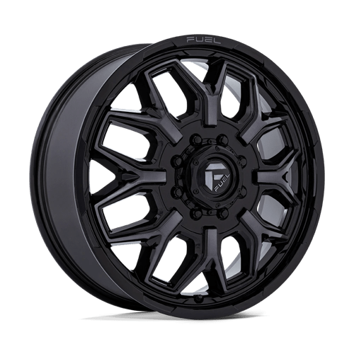 FUEL 1PC D875 FLUX DUALLY 22X8.25 104 8X210 GLOSS BLACK BRUSH FC GRAY DDDT