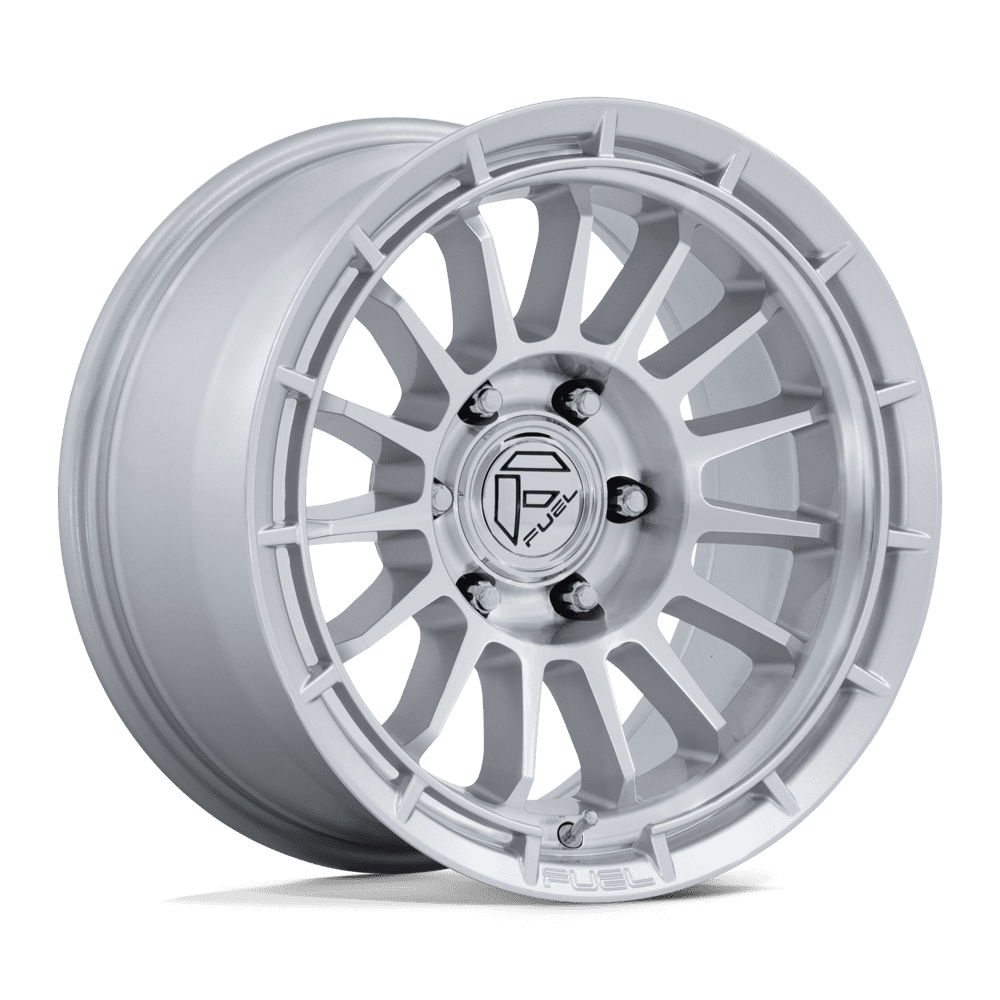FUEL 1PC FC905 ASCEND 17X9 -12 5X127 GLOSS SILVER W/ MACHINED FACE