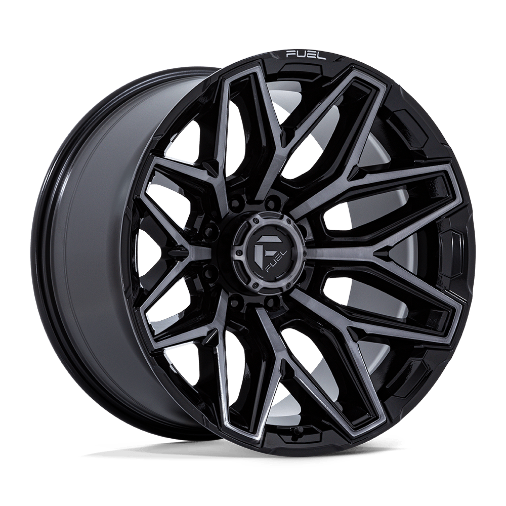 Fuel 1Pc FLUX - 20x9 1mm 8x165.1 GLOSS BLACK BRUSH FC GRAY DDDT Wheel | FC854BT20908001