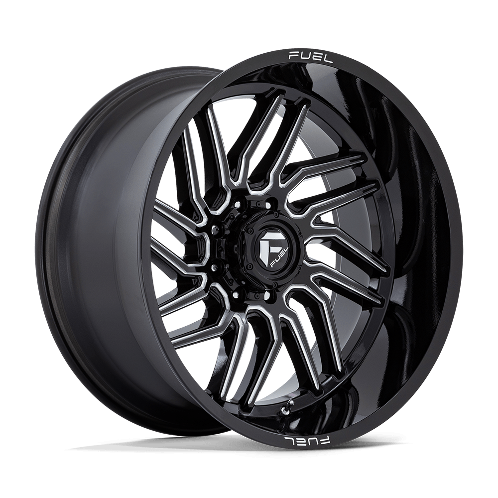 FUEL 1PC D807 HURRICANE 24X12 -44 8X165.1 GLOSS BLACK MILLED