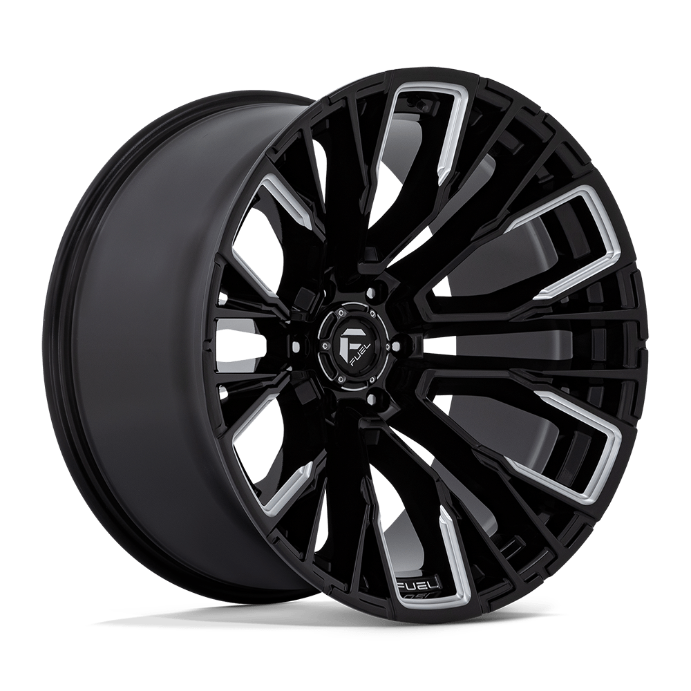 FUEL 1PC D849 REBAR 22X12 -44 6X135 GLOSS BLACK MILLED