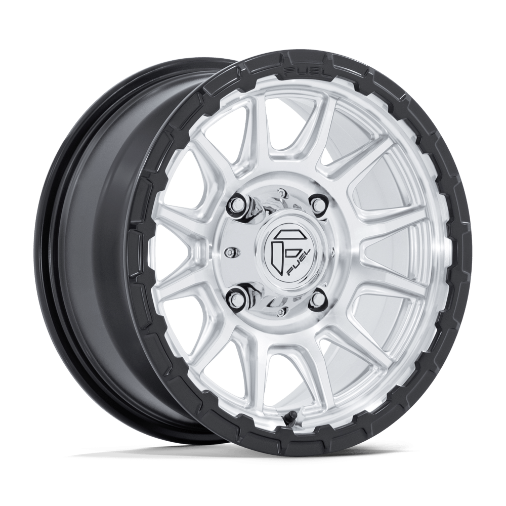 Fuel Utv FV866 PISTON UTV - 15x7 10mm 4x137 HYPER SILVER MACH-FC M-BLK LIP Wheel | FV866SB15704810