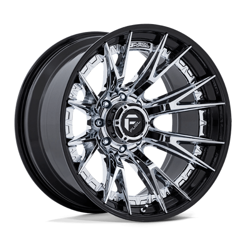 Fuel FC402 CATALYST - 22x10 -18mm 8x180 CHROME W/ GLOSS BLACK LIP Wheel | FC402PB22108818N