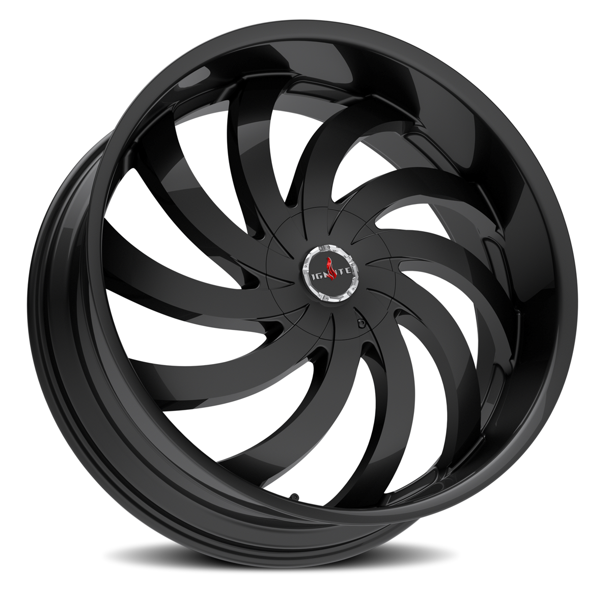 IGNITE G04 FLAME 20X8.5 35MM 5X114.3/5X120 ALL GLOSS BLACK | G0408550135GB