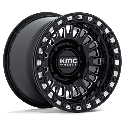 KMC POWERSPORTS KS242 AZTEC BEADLOCK 15X10 0 4X137 GLOSS BLACK MILLED