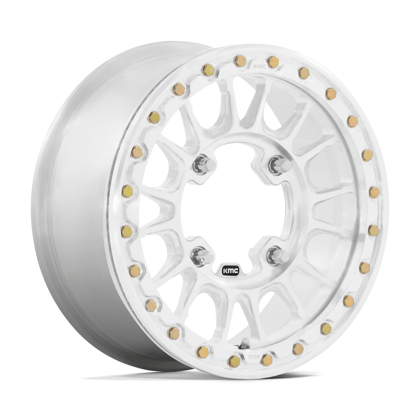 KMC POWERSPORTS KS436 IMPACT FORGED BEADLOCK 15x6 38 6x139.7 RAW MACHINED FORGED