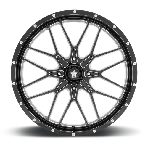 MSA Offroad Wheels M45 24X7 0 4X156/4X156 Gloss Black Milled