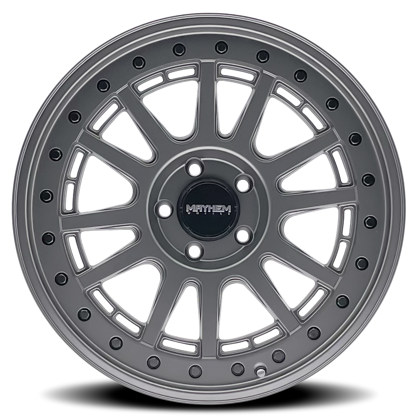 MAYHEM COMPASS 20x9 0 5x127 MATTE GUNMETAL W/ BLK BOLT