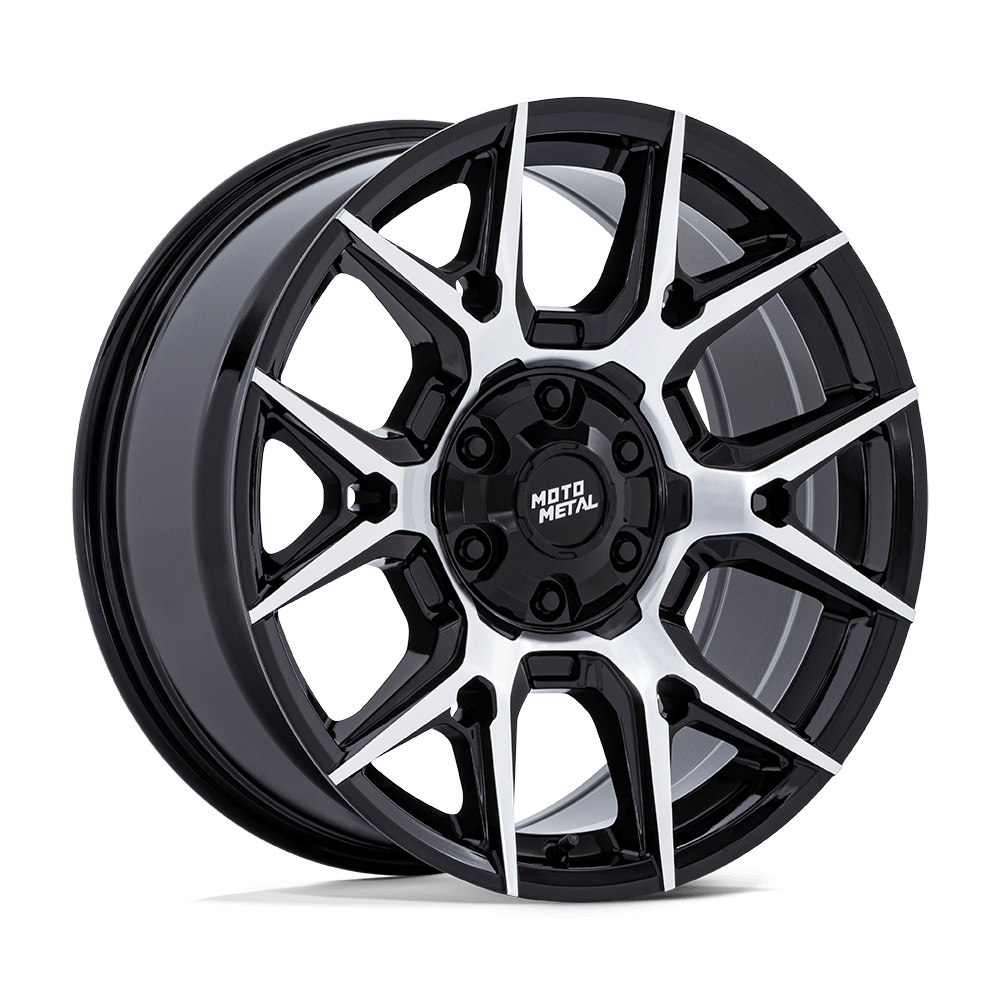 MOTO METAL MO813 MASON 22X9 24 6X135/6X139.7 GLOSS BLACK W/ MACHINED FACE