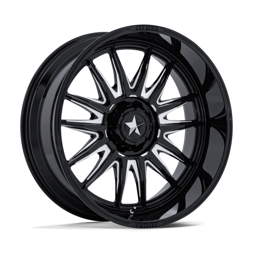 MSA OFFROAD WHEELS M55 COMMANDER UTV 24X10 -25 4X137/4X156 GLOSS BLACK MILLED