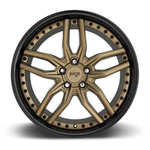 Niche 1PC M195 METHOS 20X9 38 5X112 MATTE BRONZE BLACK BEAD RING